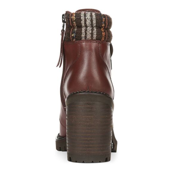 NWT SAM EDELMAN Womens Red 0.5" Platform Sade Block Heel Leather Booties 6 M - Picture 2 of 5